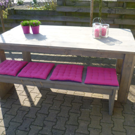 Tafel Blokpoot met 2 Bankjes