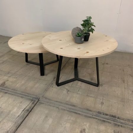 Salontafel Industrieel Rond Set