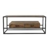 Tv meubel Blackwell- 140x40x58 - Naturel/zwart - Mangohout/ijzer