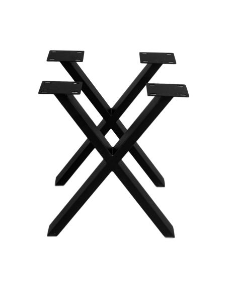 Bestuiver mooi Kwade trouw Tafelpoten - X-Model - 59x8x72 - Gepoedercoat zwart - ijzer kopen | Het  Steigerhouthuis