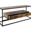 Tv meubel Blackwell- 140x40x58 - Naturel/zwart - Mangohout/ijzer - Afbeelding 3