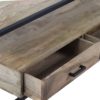 Tv meubel Blackwell- 140x40x58 - Naturel/zwart - Mangohout/ijzer - Afbeelding 4