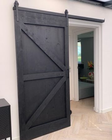 Industriële Staldeur / Loftdeur Zwart
