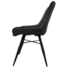 Eetkamerstoel Denver set van 2 - 55x63x85 - Grijs/zwart - Polyester/metaal - Afbeelding 3