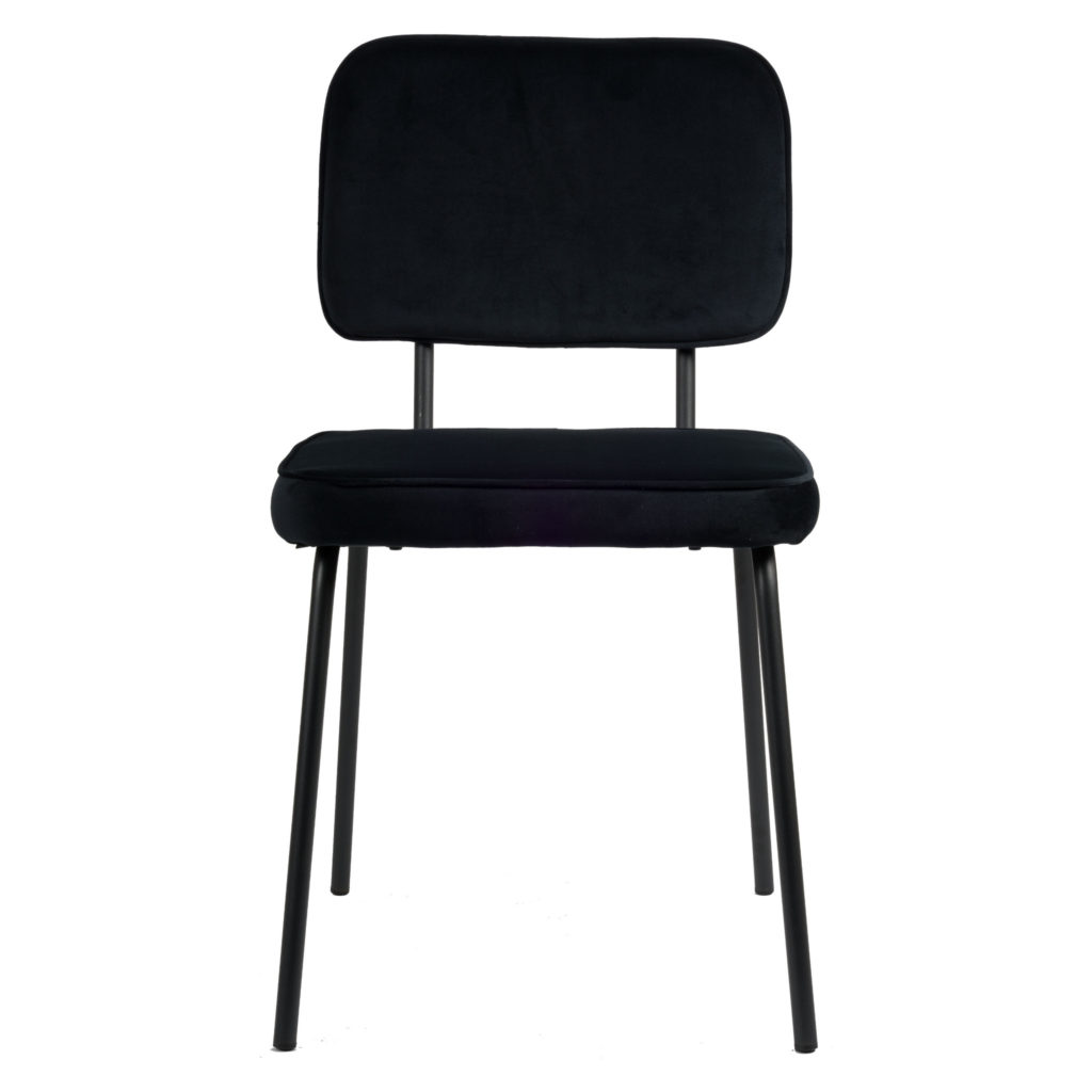 Joe eetkamerstoel - Zwart | Velvet - Afbeelding 3