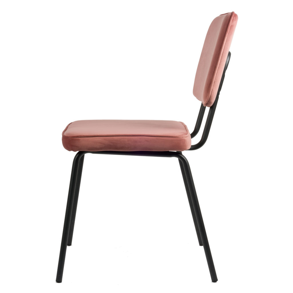 Joe eetkamerstoel - Roze | Velvet - Afbeelding 4