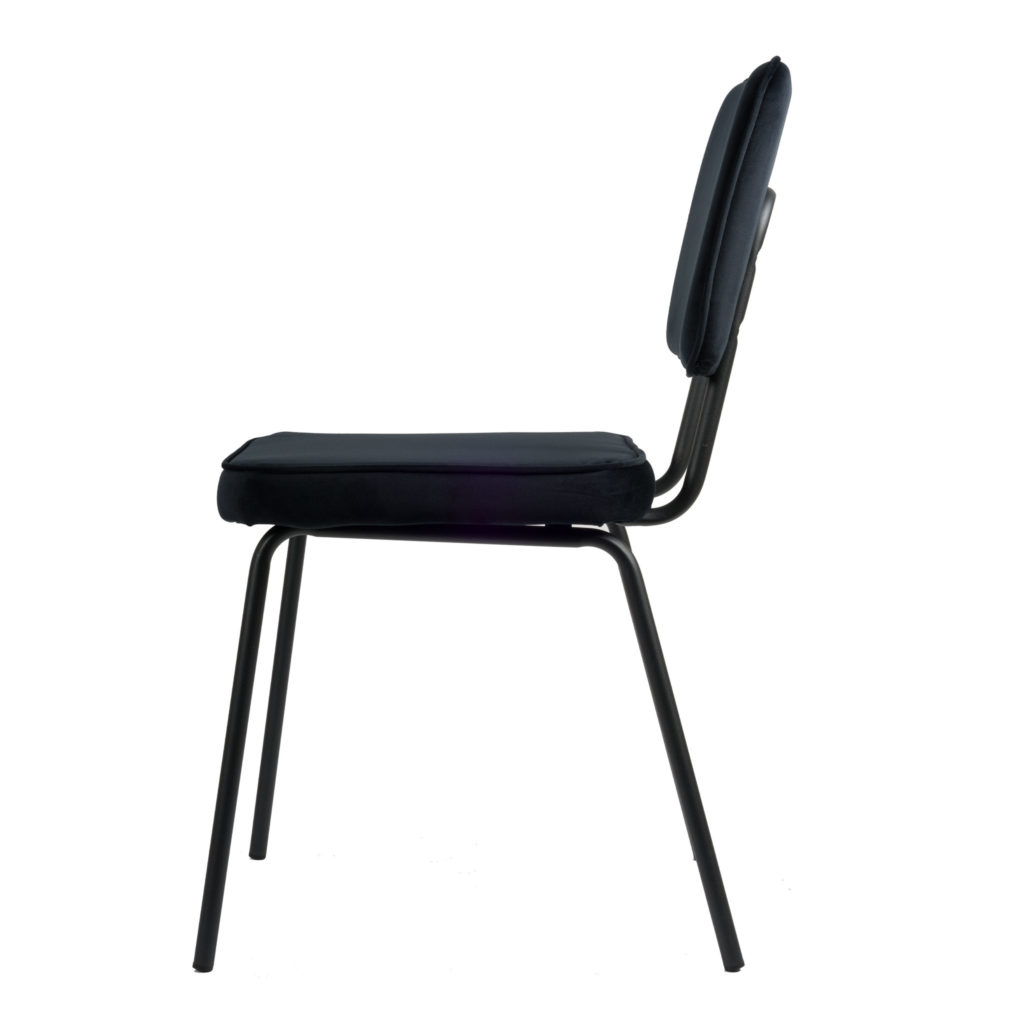 Joe eetkamerstoel - Zwart | Velvet - Afbeelding 4