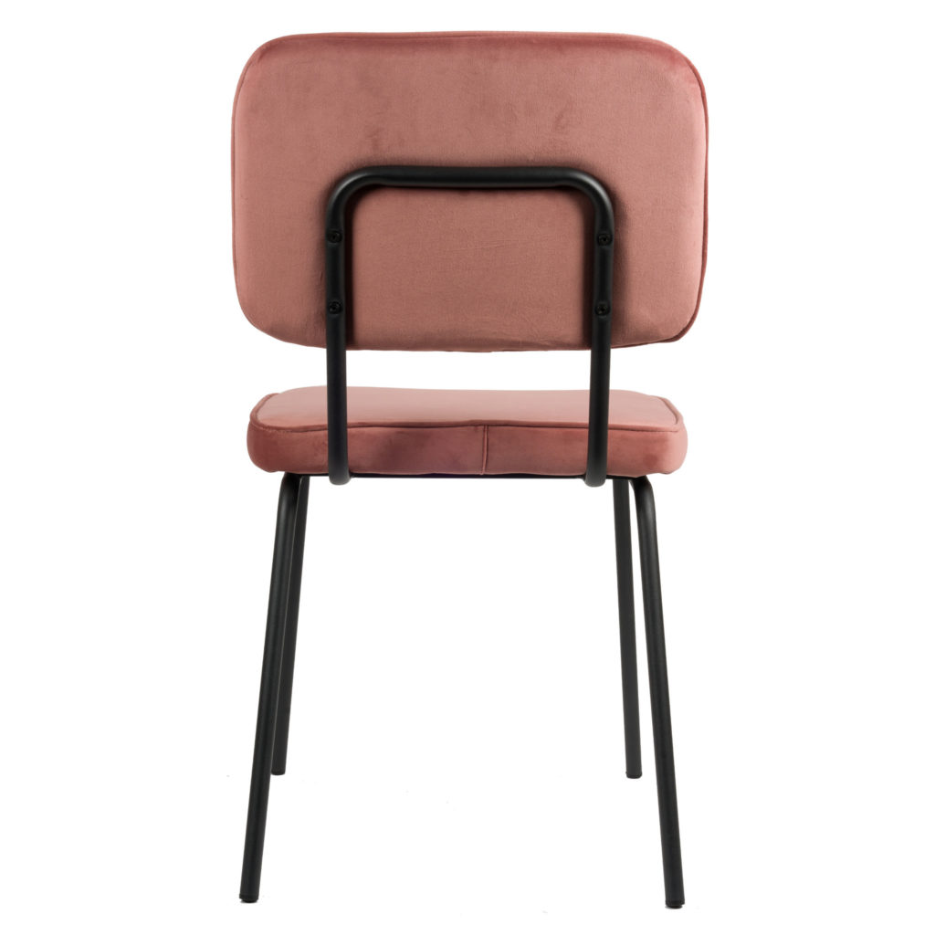 Joe eetkamerstoel - Roze | Velvet - Afbeelding 5