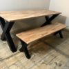 Tafel Cross industrieel Beuken - Afbeelding 7
