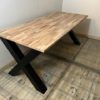 Tafel Cross industrieel Beuken - Afbeelding 4