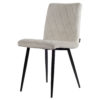 Anny Eetkamerstoel - Off White | Velours | Velvet | Zwart stalen poten | Design eetkamerstoel