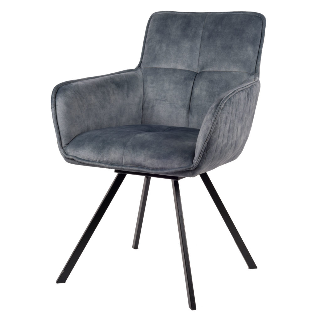 Oxford Draaistoel - Blauw | Velvet