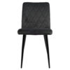 Anny Eetkamerstoel - Grijs | Velours | Velvet | Zwart stalen poten | Design eetkamerstoel - Afbeelding 2