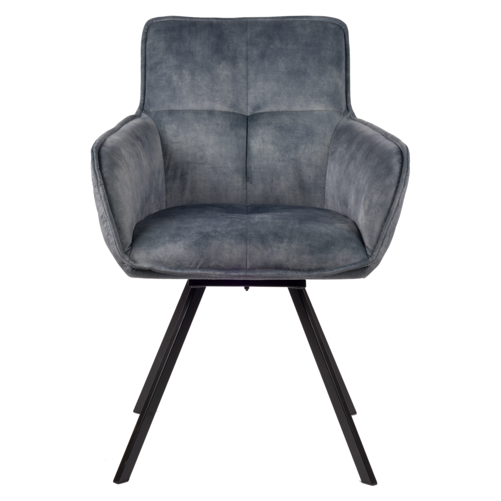 Oxford Draaistoel - Blauw | Velvet - Afbeelding 2