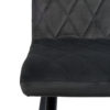 Anny Eetkamerstoel - Grijs | Velours | Velvet | Zwart stalen poten | Design eetkamerstoel - Afbeelding 3