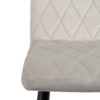 Anny Eetkamerstoel - Off White | Velours | Velvet | Zwart stalen poten | Design eetkamerstoel - Afbeelding 3