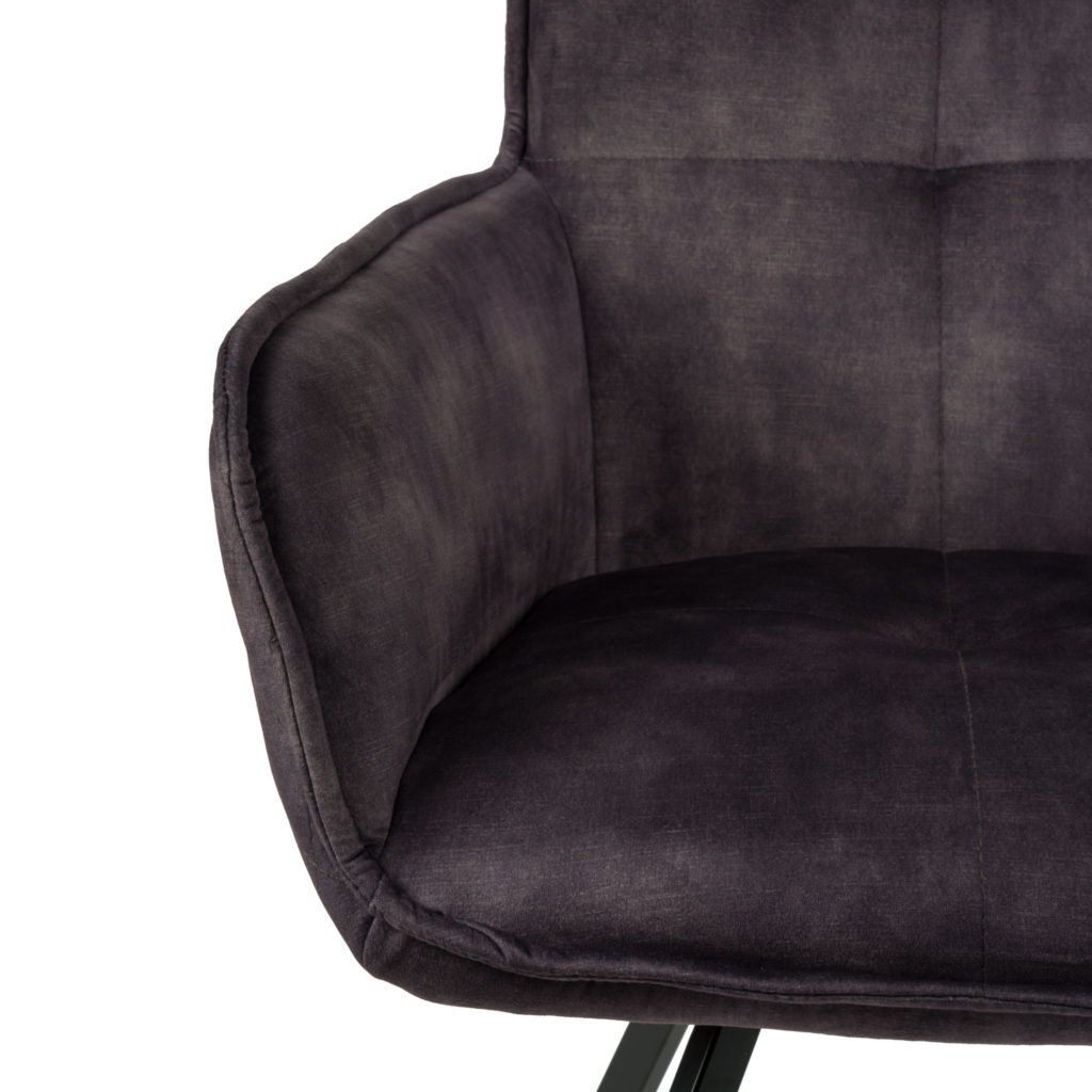 Oxford Draaistoel - Antraciet | Velvet - Afbeelding 3