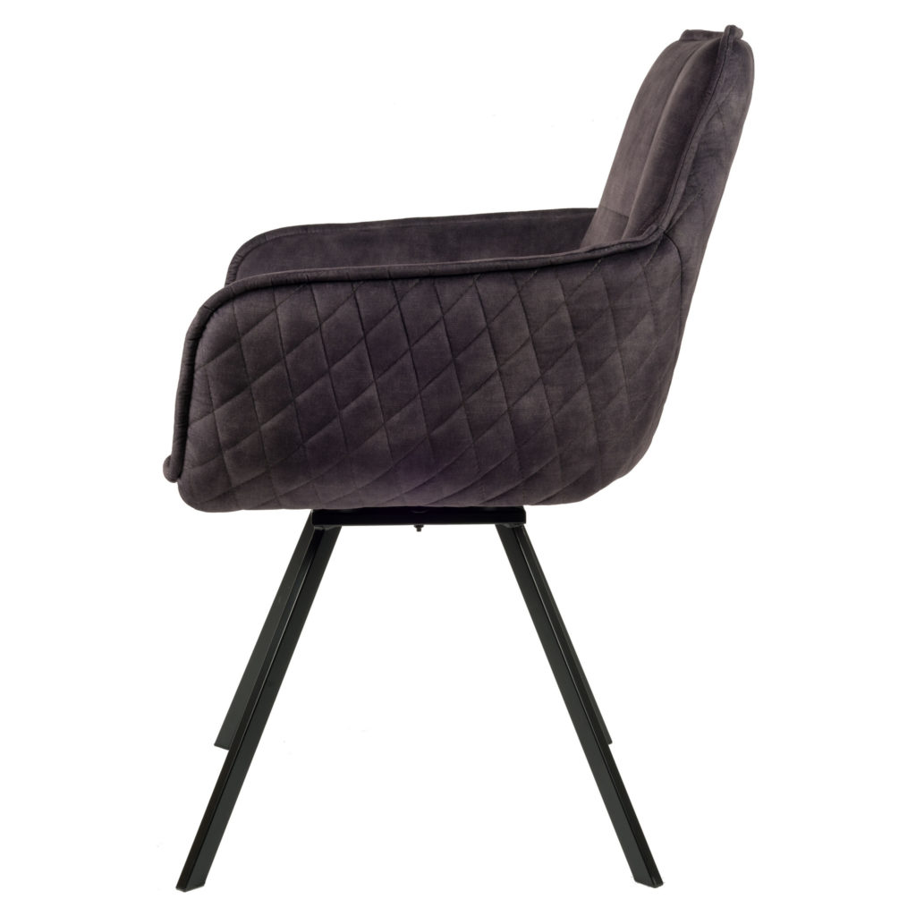 Oxford Draaistoel - Antraciet | Velvet - Afbeelding 4