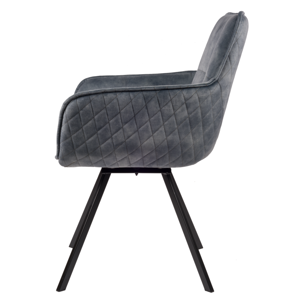 Oxford Draaistoel - Blauw | Velvet - Afbeelding 4