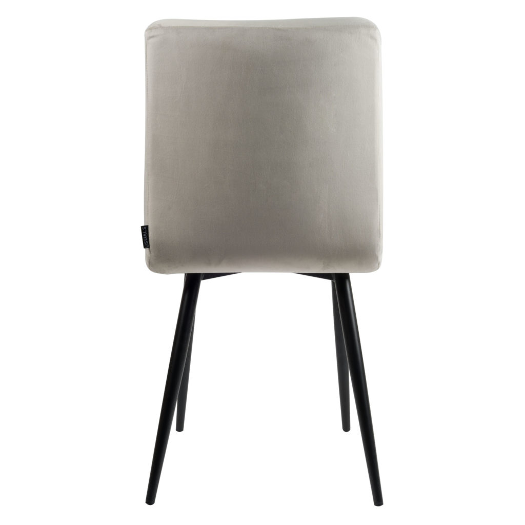 Anny Eetkamerstoel - Off White | Velours | Velvet | Zwart stalen poten | Design eetkamerstoel - Afbeelding 5