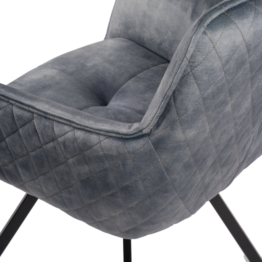 Oxford Draaistoel - Blauw | Velvet - Afbeelding 6