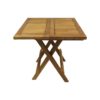 Uitklapbare picknick tafel - 50x50x50 - Naturel- Teak - Afbeelding 2