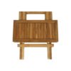 Uitklapbare picknick tafel - 50x50x50 - Naturel- Teak - Afbeelding 4