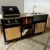 Buitenkeuken Woody Extra + Grandhall G2 BBQ en Grandhall Elite wasbak met kraan - Afbeelding 4
