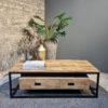 Len salontafel met 2 lades 140