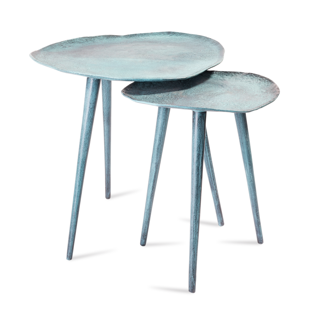 Blauw Patina Bijzettafel 46 - Afbeelding 2