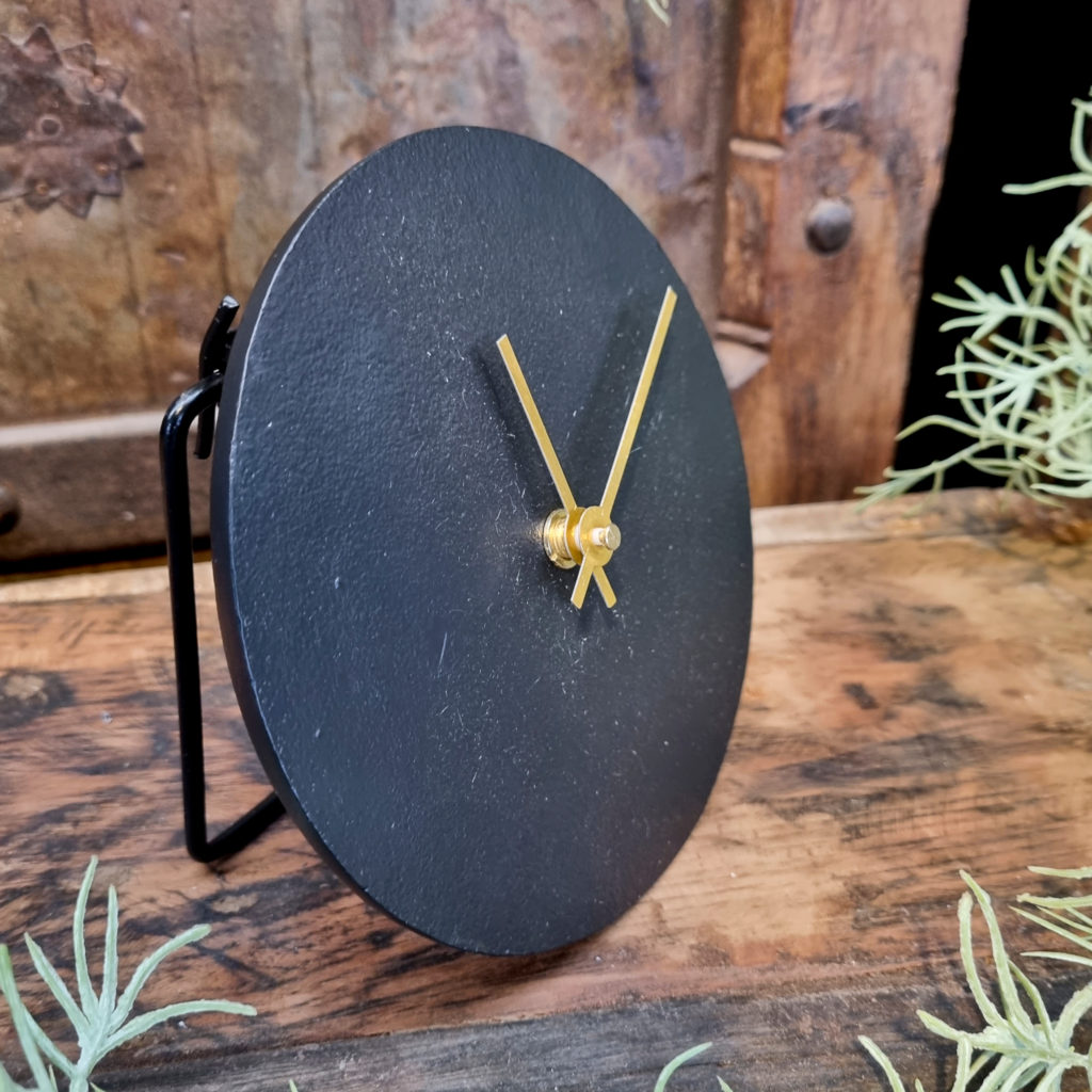 Grote zwarte antieke tafelklok - Afbeelding 2