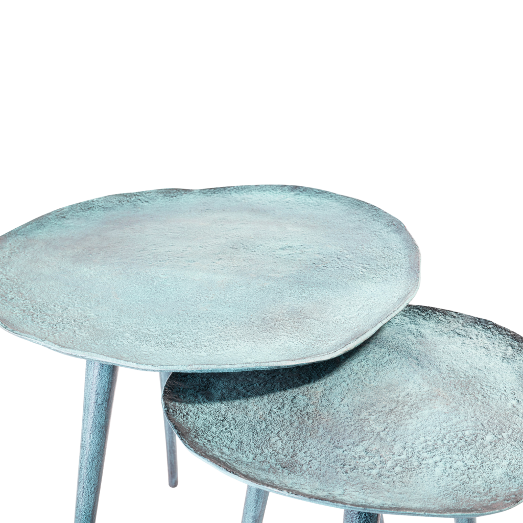 Blauw Patina Bijzettafel 46 - Afbeelding 3