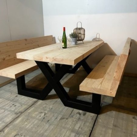 Picknicktafel Industrieel Douglas Cross Extra