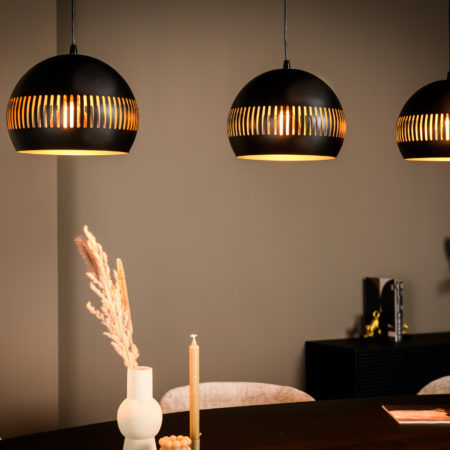 Hanglamp, 3-lichts, H340 zwart