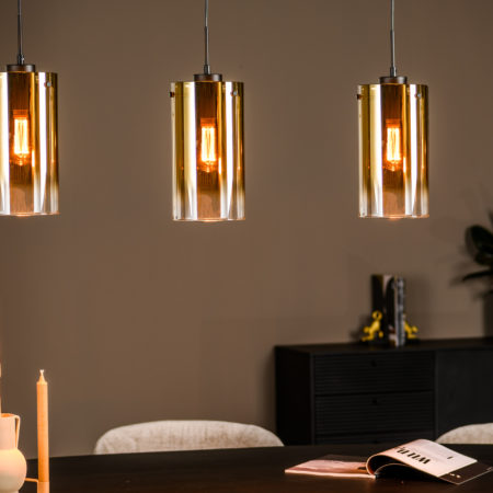 Hanglamp, 4-lichts, H850 goud