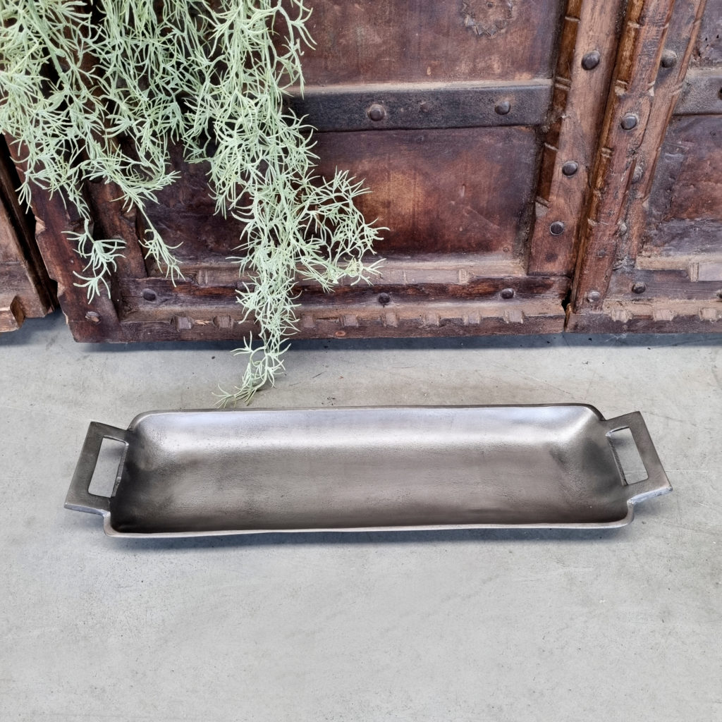 Antiek Lood kleurig dienblad 60