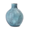 Blauwe patina decoratieve vaas