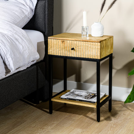 Nachtkastje, 1 lade, M215 mango light