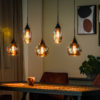 Hanglamp, 5-lichts, H340 smoke glas - Afbeelding 2