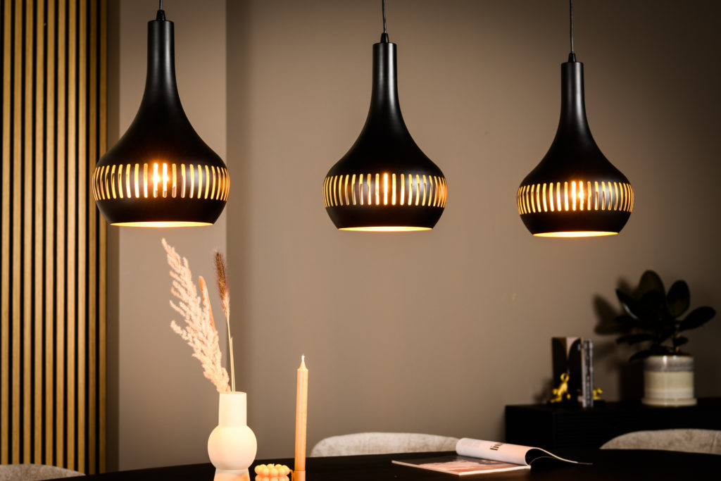 Hanglamp, 3-lichts, H340 zwart - Afbeelding 2