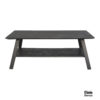 Berlin salontafel met 2 planken zwart 120 - Afbeelding 2