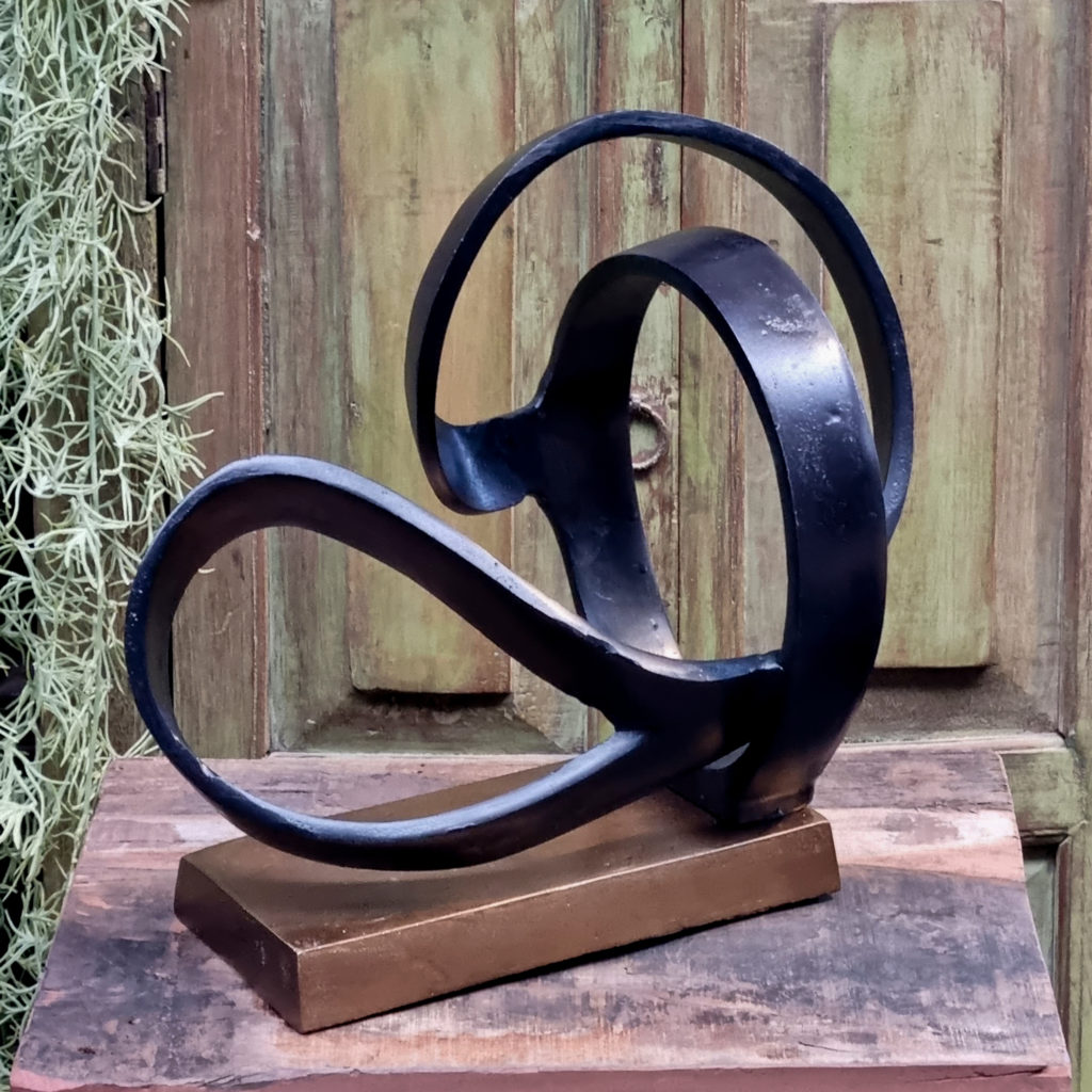 Antieke koperen sculptuur - Afbeelding 2