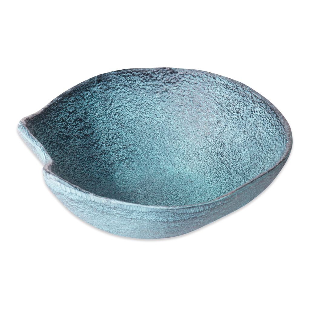Blauwe Patina Decoratieve Kom Groot - Afbeelding 2