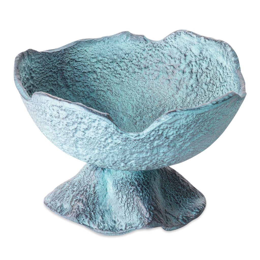 Blauwe patina decoratieve schaal - Afbeelding 2