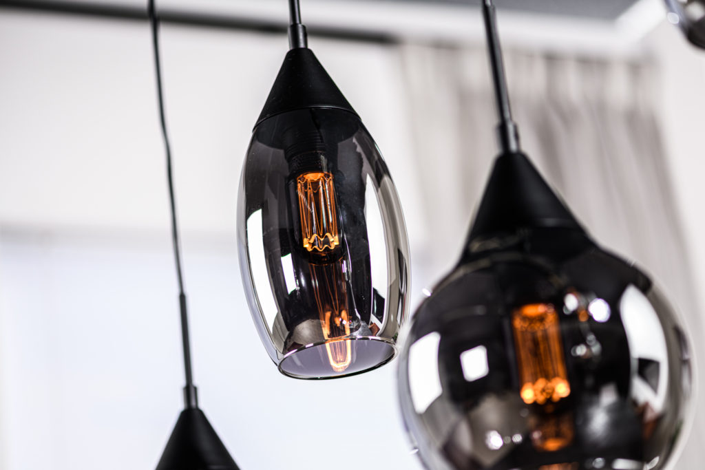 Hanglamp, 5-lichts, H340 smoke glas - Afbeelding 3