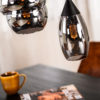 Hanglamp, 9-lichts, H340 smoke glas - Afbeelding 3