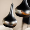 Hanglamp, 3-lichts, H340 zwart - Afbeelding 3
