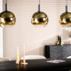 Hanglamp, 3-lichts, H850 goud - Afbeelding 3