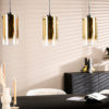Hanglamp, 3-lichts, H850 goud - Afbeelding 3