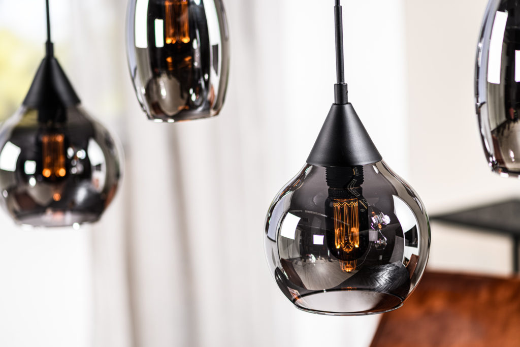 Hanglamp, 5-lichts, H340 smoke glas - Afbeelding 4